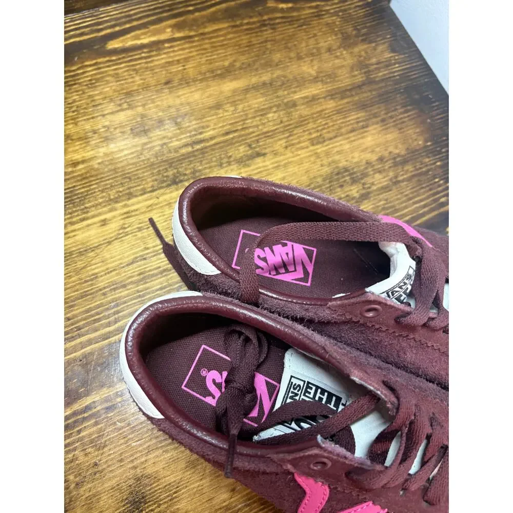 Vans Burgundy And Pink Sneakers Women Size 5